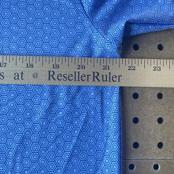 NWT Turtleson Vincent Tortoise Shell Performance Polo Amateur Players Blue Med - Picture 9 of 10